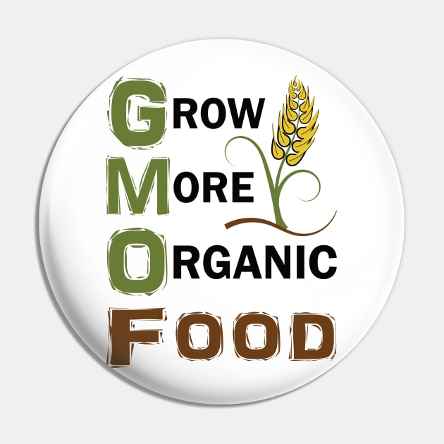 GMO Against Slogan Pin by SueNordicDesigns