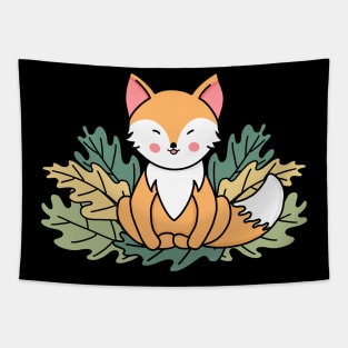 Cutie Yoga Fox Tapestry