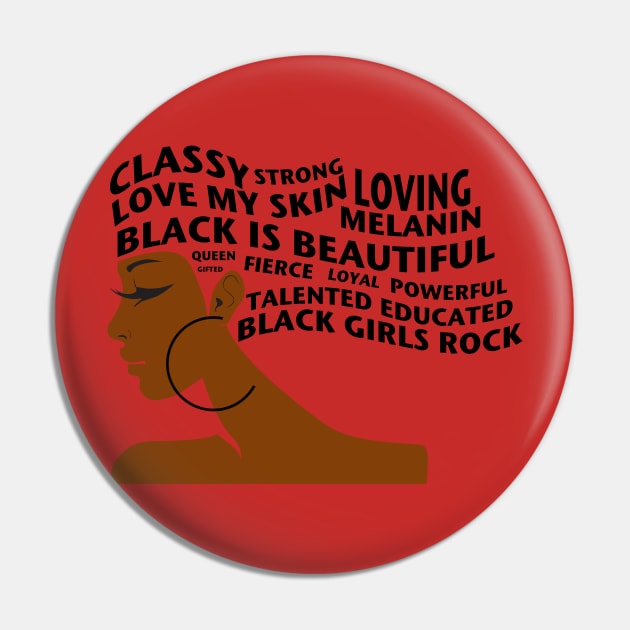 Black is Beautiful Pin by blackartmattersshop