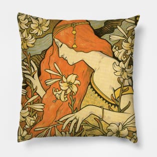 L'ermitage Paul Berthon Art Nouveau Art Print Pillow