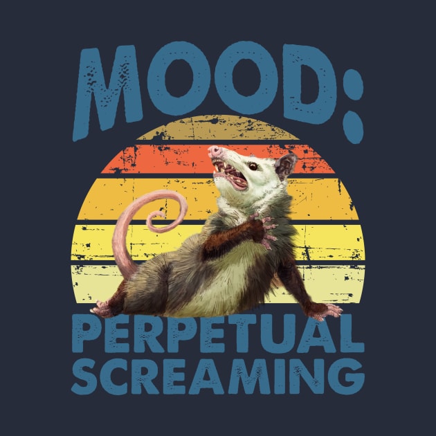 OPOSSUM MOOD PERPETUAL SCREAMING VINTAGE RETRO by AllanahCrispen