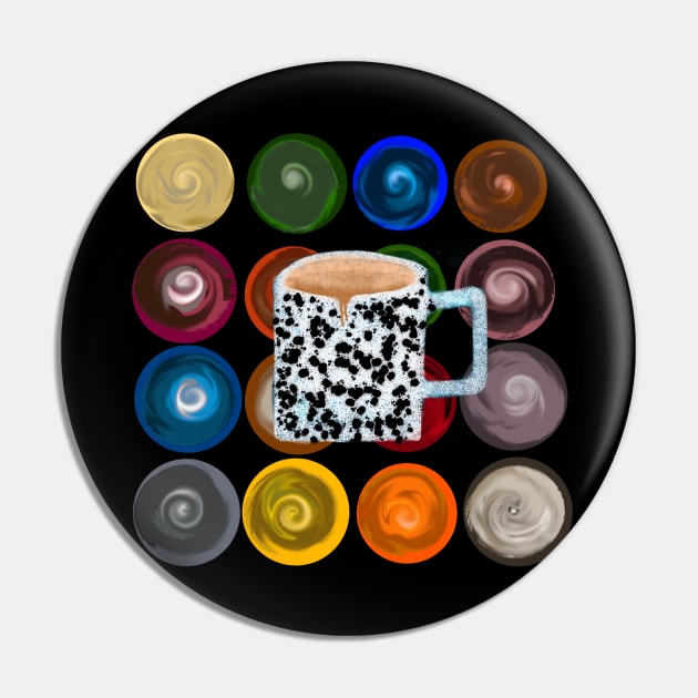 Coffee Espresso Lover Pin by Orchid's Art