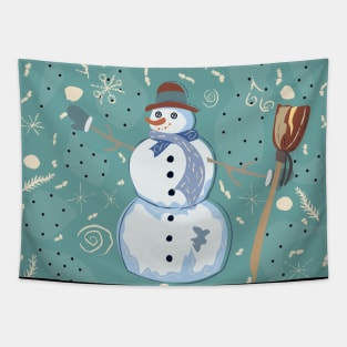 Snowman Tapestry