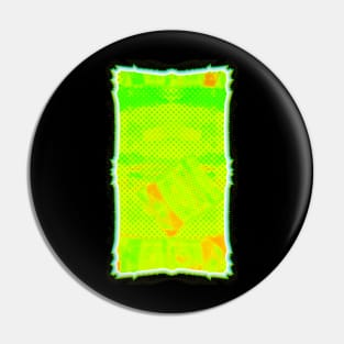 Vibrant Neon Glitch - Abstract Halftone Pop Art Pin