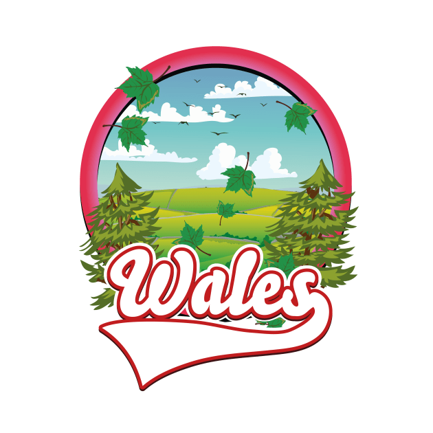 Wales retro travel logo by nickemporium1