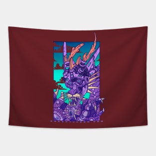 cyber  dragon Tapestry