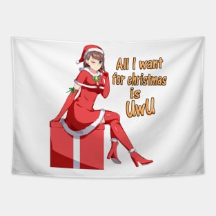 All I Want For Christmas Is UwU Tapestry