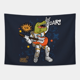 dinosaur astronaut roar Tapestry