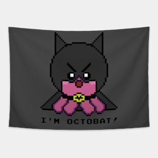 Batman-inspired Cute Octopus Pixel Tapestry