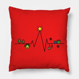 what's your Heart beat ( Merry Christmas Design ) Pillow