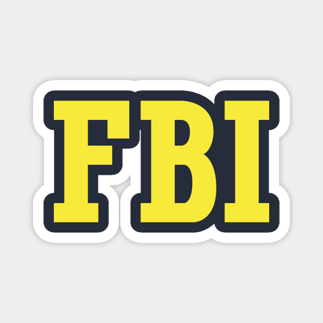 FBI Logo (front and back) Magnet by GraphicGibbon