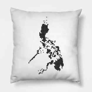 Philippines Pixel Art (Black) Pillow
