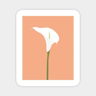 Elegant Calla Lily Art Print - Minimalist Floral Decor Magnet