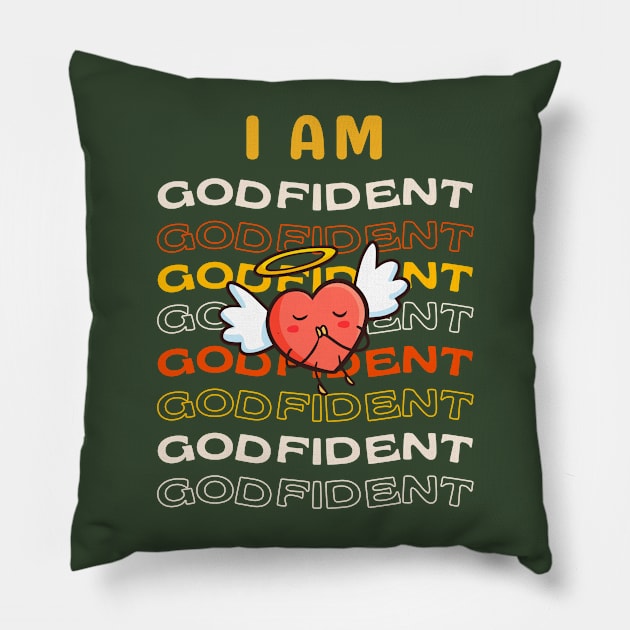 I am Godfident, Christian Teen Gift Pillow by MzM2U