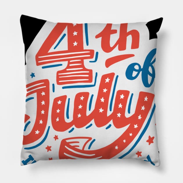 Nationalfeiertag der Vereinigten Staaten von Amerika Pillow by Onlineshop.Ralf