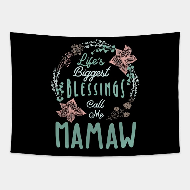 Mamaw T-Shirt Cute Grandmother Tapestry by cidolopez