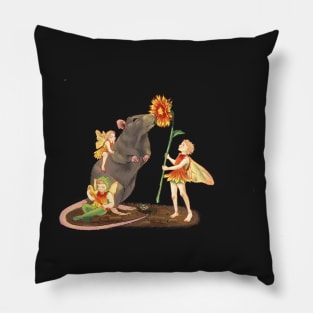 Rat and Flower Fairies Pillow