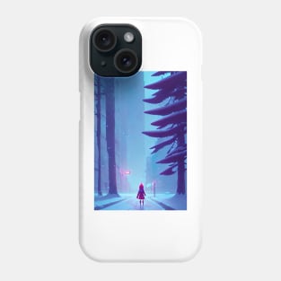 Anime Girl Snowy City Christmas Landscape Phone Case