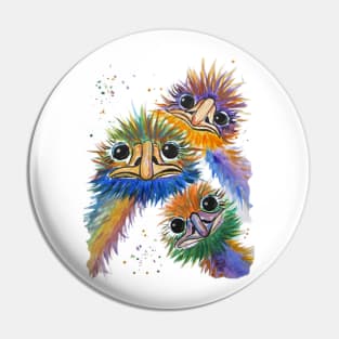 Funky Emu Friends Pin