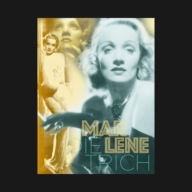 Marlene Dietrich Collage Portrait by Dez53