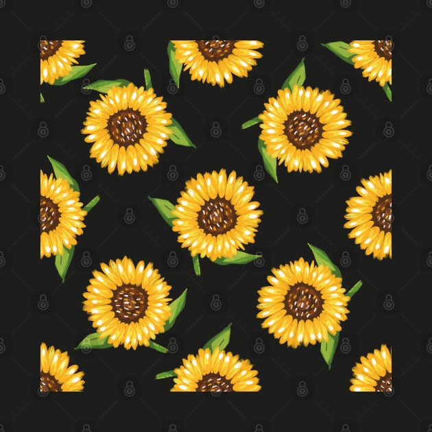 Sunflower Pattern by okpinsArtDesign