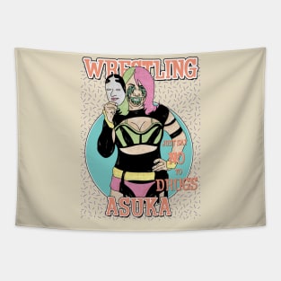 Artwork Aesthetic Asuka Wrestling Tapestry