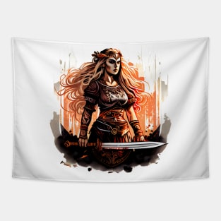 Shield-maiden or Shieldmaiden Amazon Tapestry