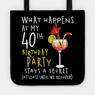 40Th Birthday - What Happens 40Th Birthday Tote