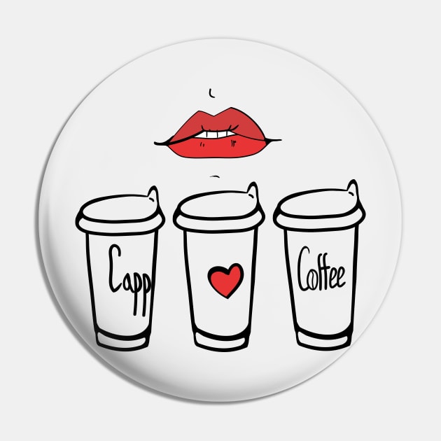 Coffee Lovers Club Pin by kdegtiareva