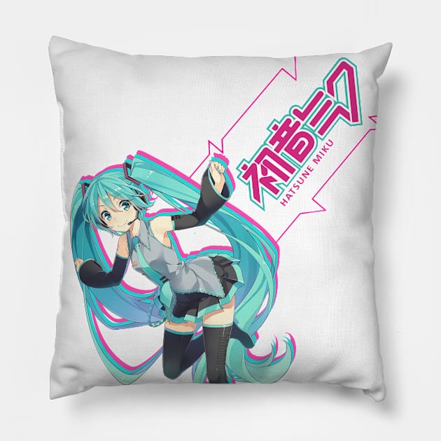 Miku Vocaloid Diva 01 Pillow by valival