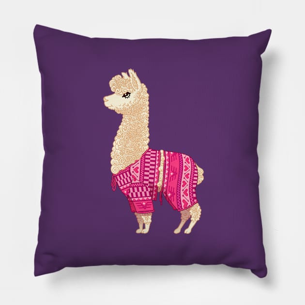 Llamas in Piyamas - Rosita Pillow by hayungs