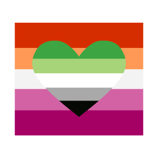 Aromantic lesbian flag T-Shirt