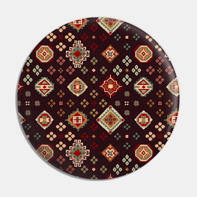 Caucasian Rugs(Grid) - Walnuts Pin by akaneyabushita