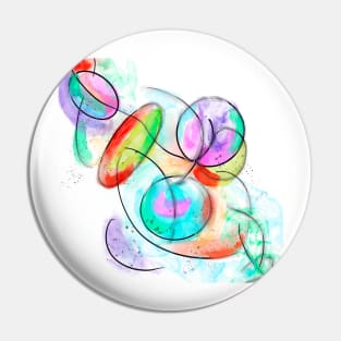 Bright Oval Abstract Pin