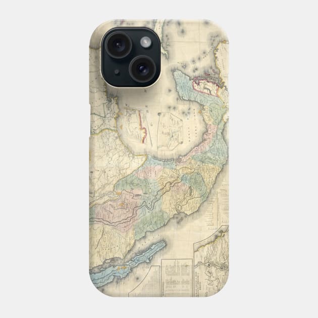 Vintage Map of Mexico (1847) Phone Case by Bravuramedia