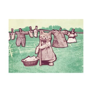 Vintage Cats - Laundry Day T-Shirt