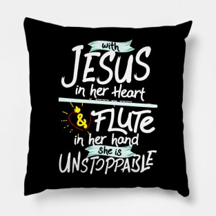 Jesus And Flute Pillow