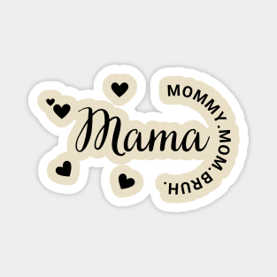 The Evolution of Mother: Mama Mommy Mom Bruh minimaliste Magnet