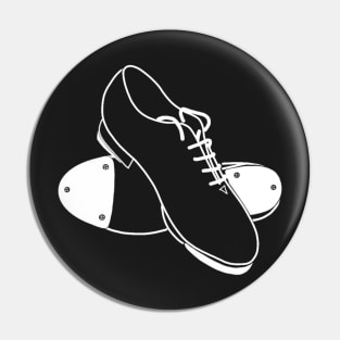 Tap Shoes - Drawn in white line. Pin