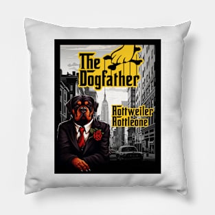 Dogfather: Rottweiler Rottleone Pillow