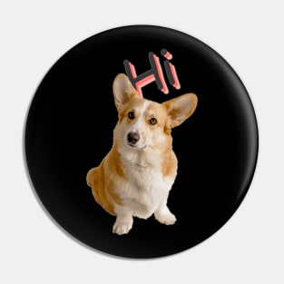 Hi Dogy Colour T-shart Design Pin