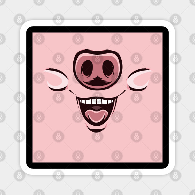 funny pig nose and mouth cartoon - Pig Mouth - Magnet | TeePublic funny pig nose and mouth cartoon - Pig Mouth - Magnet | TeePublic