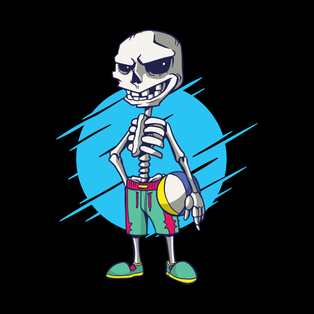 skeleton volley beach by pmeekukkuk