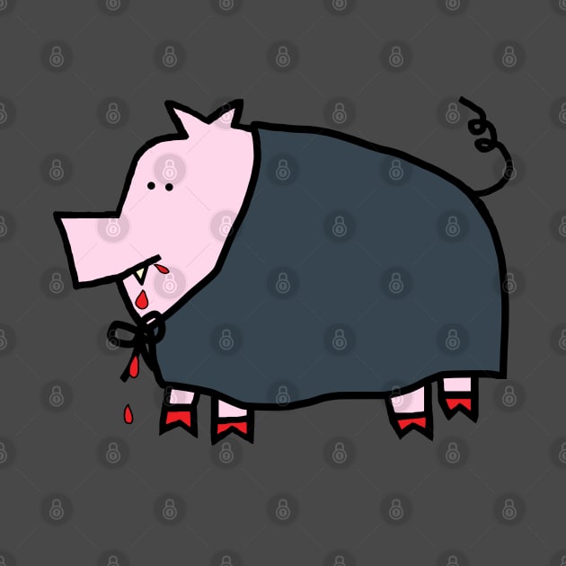 Halloween Horror Vampire Pig by ellenhenryart