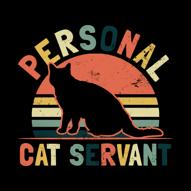Cat Servant Shirt | Vintage Retro Sunset Gift by Gawkclothing