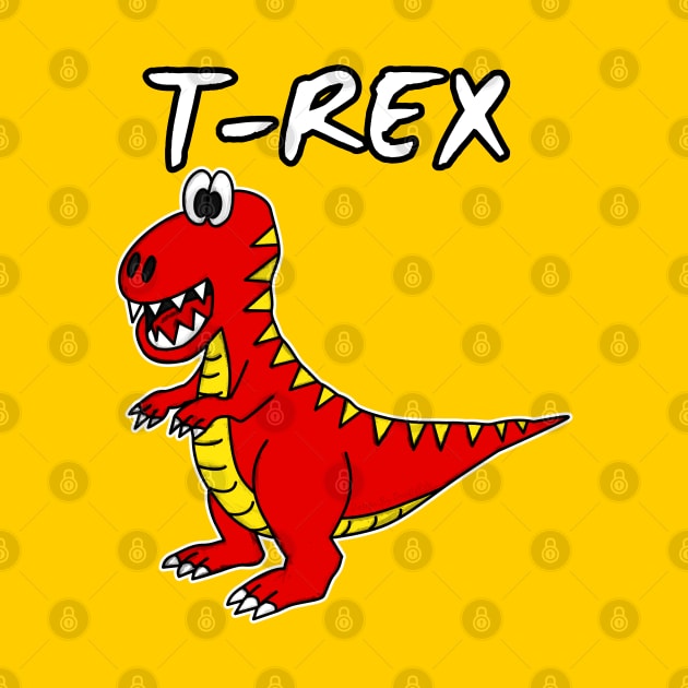 Doodle Tyrannosaurus Rex T-Rex Dinosaur Jurassic Kids Funny by doodlerob