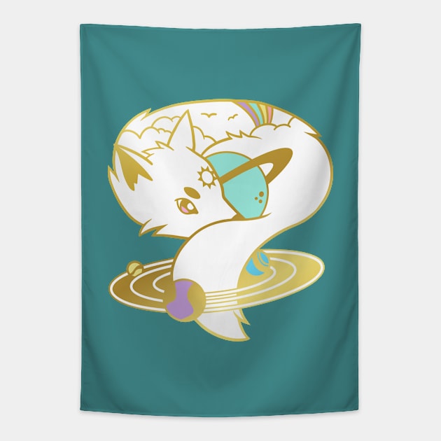 Sun Fox Tapestry by Chocolona