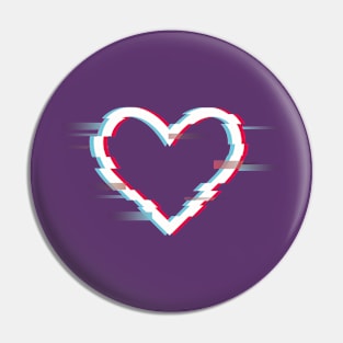 Heart glitch Pin