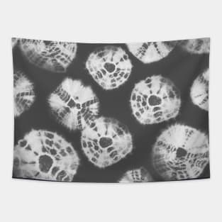 Shibori Kumo tie dye white dots over gray Tapestry