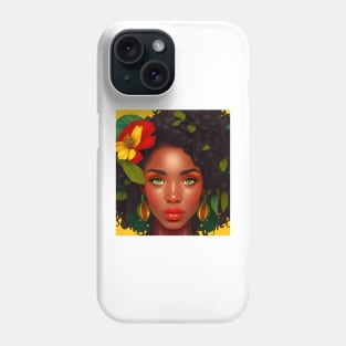 Black Queen History Month Afro American Pride T-Shirt Phone Case